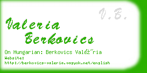 valeria berkovics business card